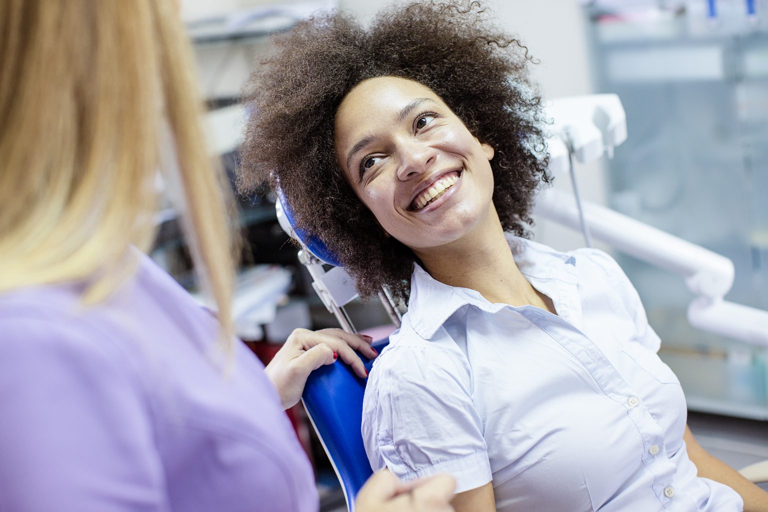 Happy Patient At The Dentist